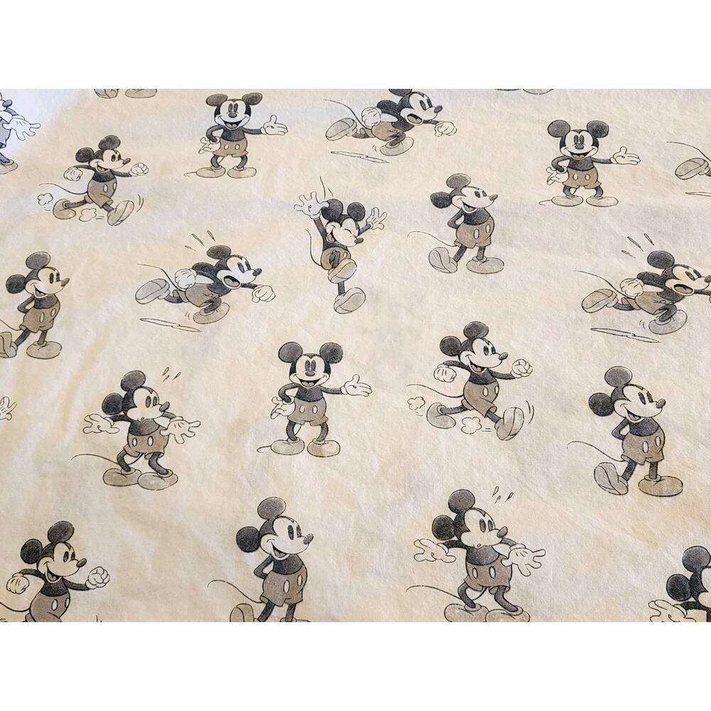 VTG Pottery Barn Classic B&W Mickey Mouse Pillowcase King Pillow Cover Single